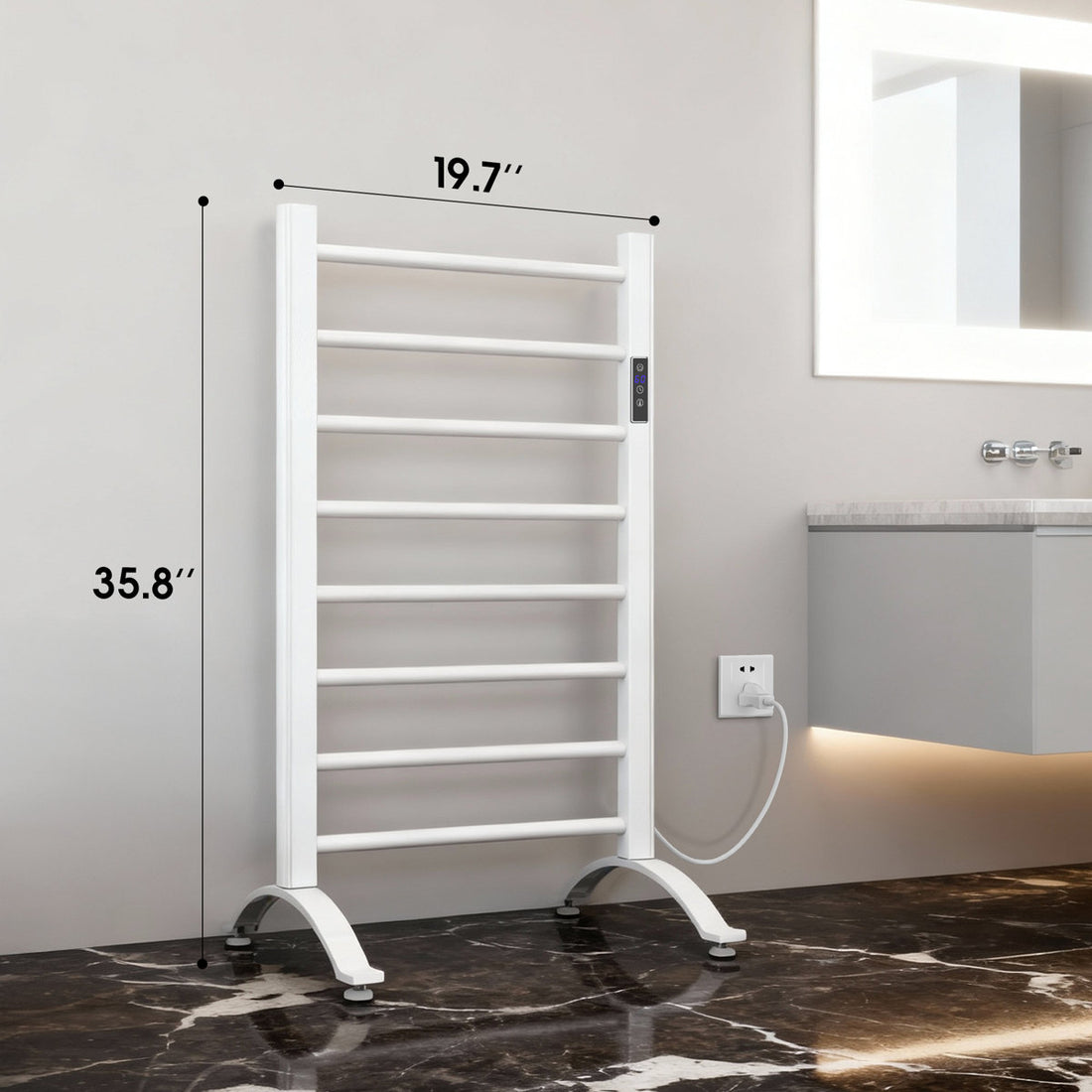 Freestanding Electric Heated Towel Warmer Rack AFD-850T-W