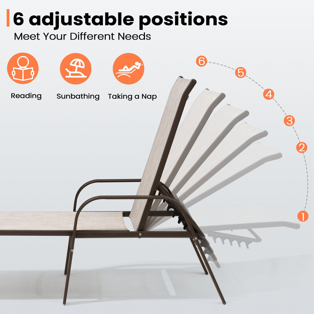 Gland Outdoor Metal Chaise Lounge (Set of 2)