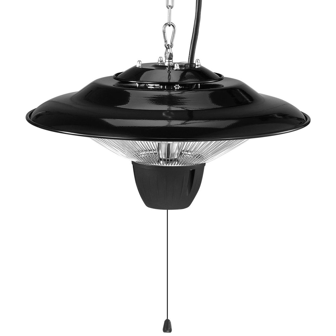 Hanging Patio Heater, 1500W Electric Space Infrared Heater, IP34 Protection With 23.6 Inch Pull Cord And Adjustable Chain, For Porch,Patio,Dining Room,Studio Outdoor/Indoor