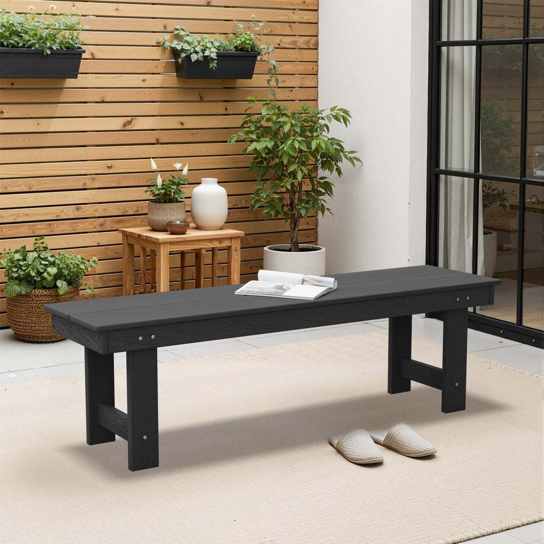 Hasaun Weather Resistant High-Density Polyethylene Picnic Bench