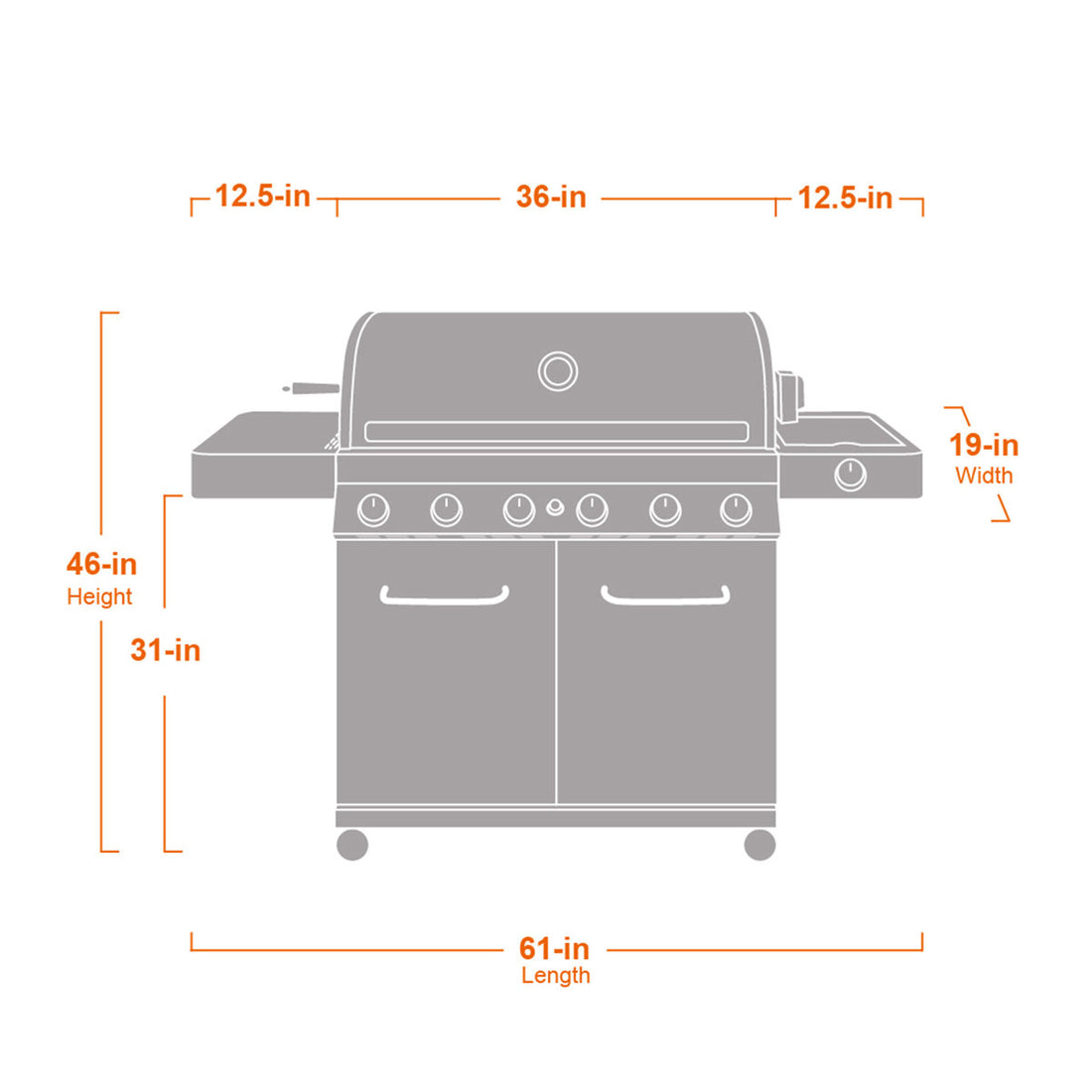 Monument Grills 77352, Full Stainless Steel 6+1 Burner Propane Gas Grill with Rotisserie Kit, 84,000 BTU  ¨C Perfect for Family BBQs & Holiday Gift