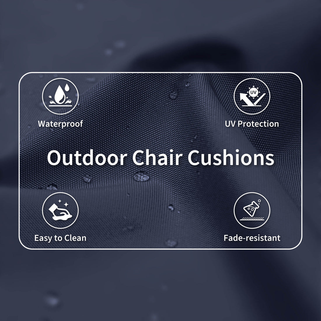 Outdoor Chair Seat Cushions£¬Water-Resistant Patio Chair Cushions With Handle And Non-Slip Bottom (Set of 2)