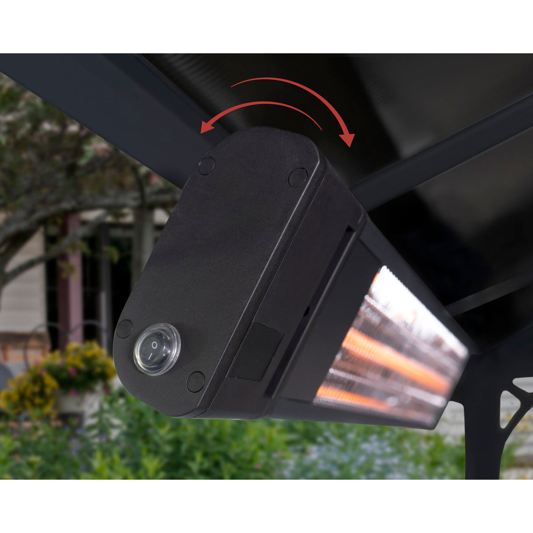 Palram - Canopia Carbon Fiber Infrared 1500 Watt Electric Hanging Patio Heater