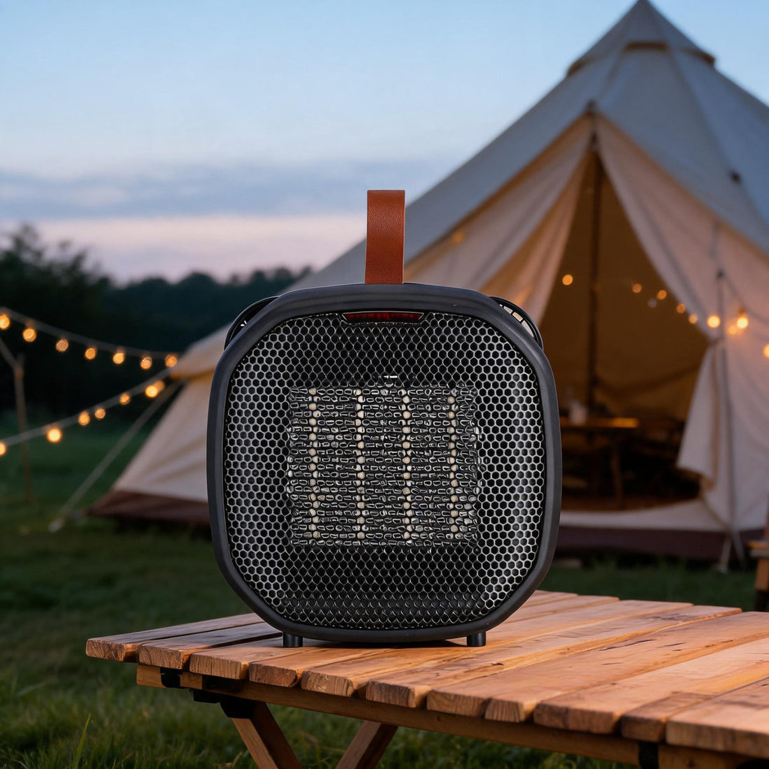 Portable Ceramic Space Heater, Quiet Electric Fan Heater 2 Heat Settings, Adjustable Thermostat & Safety Protection