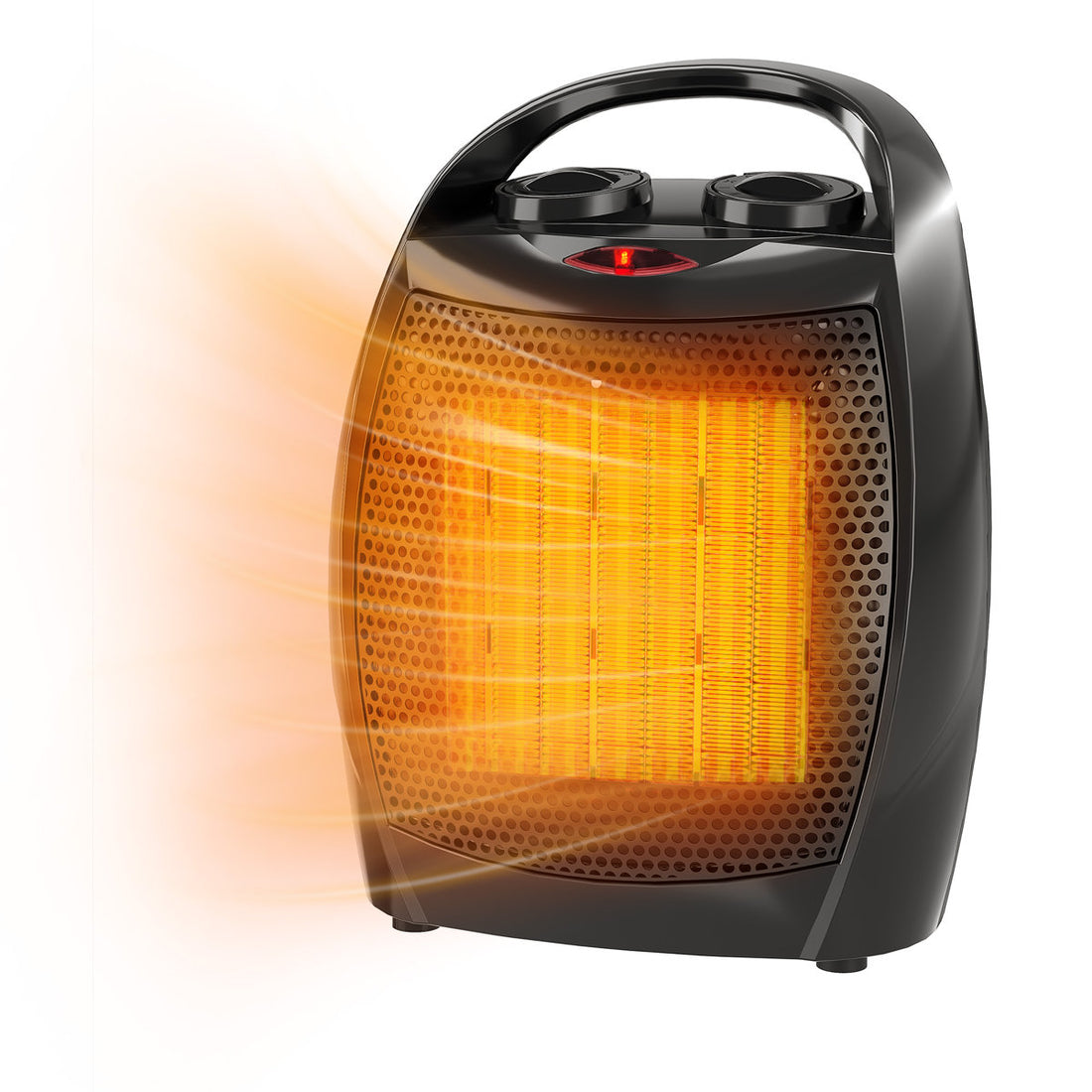 Portable Electric Space Heater - 1500W/750W Thermostat, 2-in-1 Fast Heating Ceramic Desk Heater & Fan