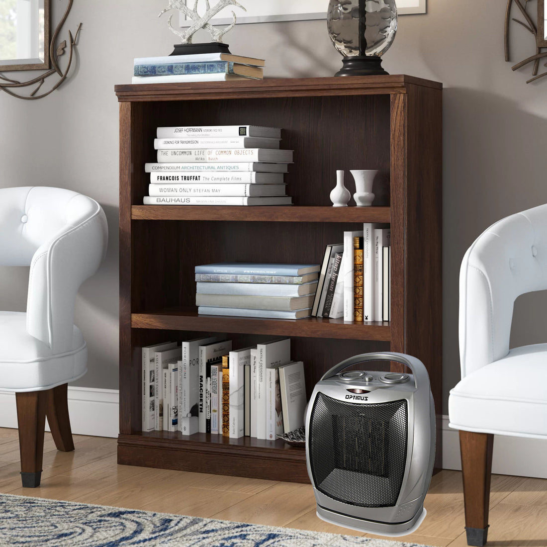 Portable Oscillating Ceramic Heater w/ Thermostat