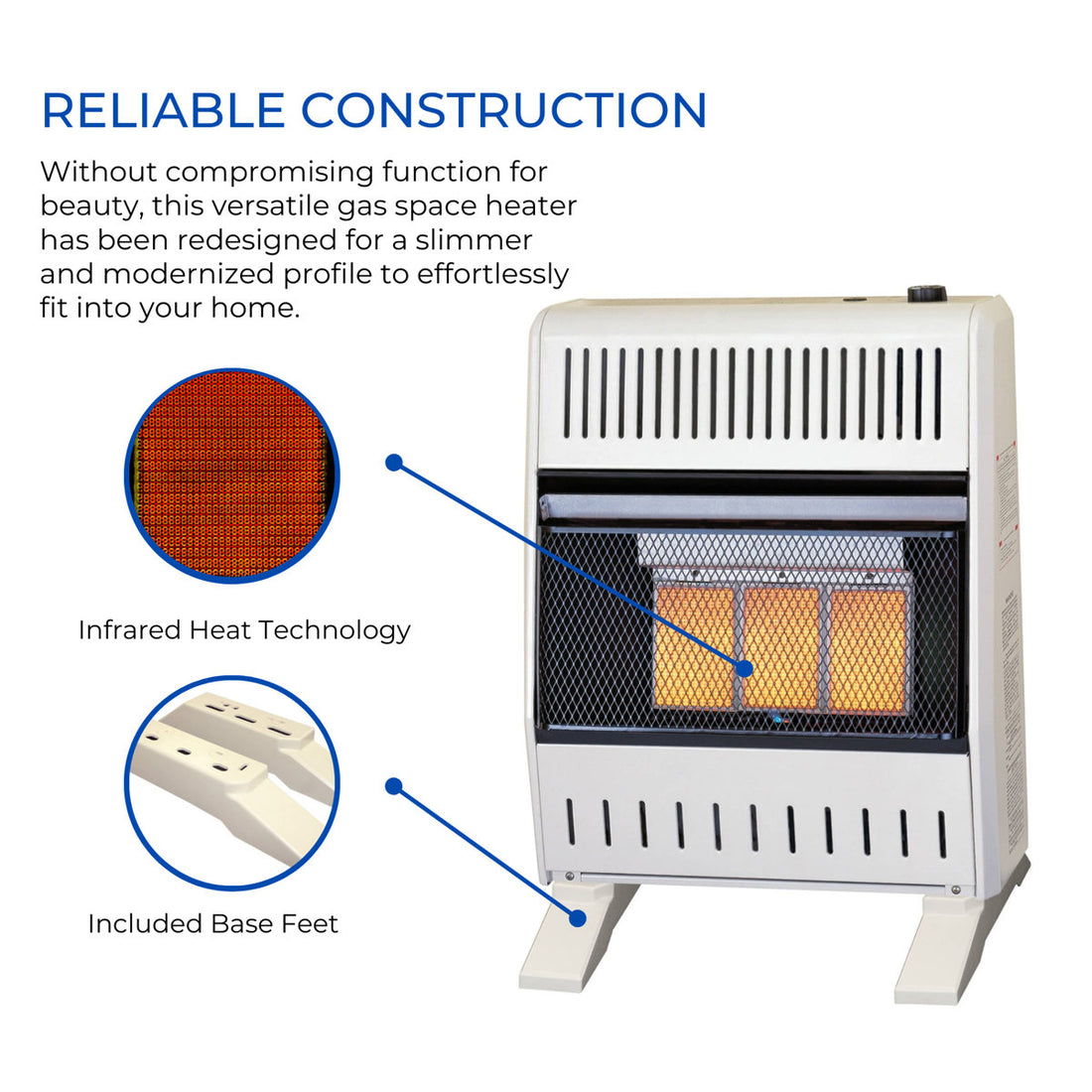ProCom Heating Liquid Propane V/F Infrared Plaque Heater-15,000BTU, Manual Control-Model#ML150HPA-B