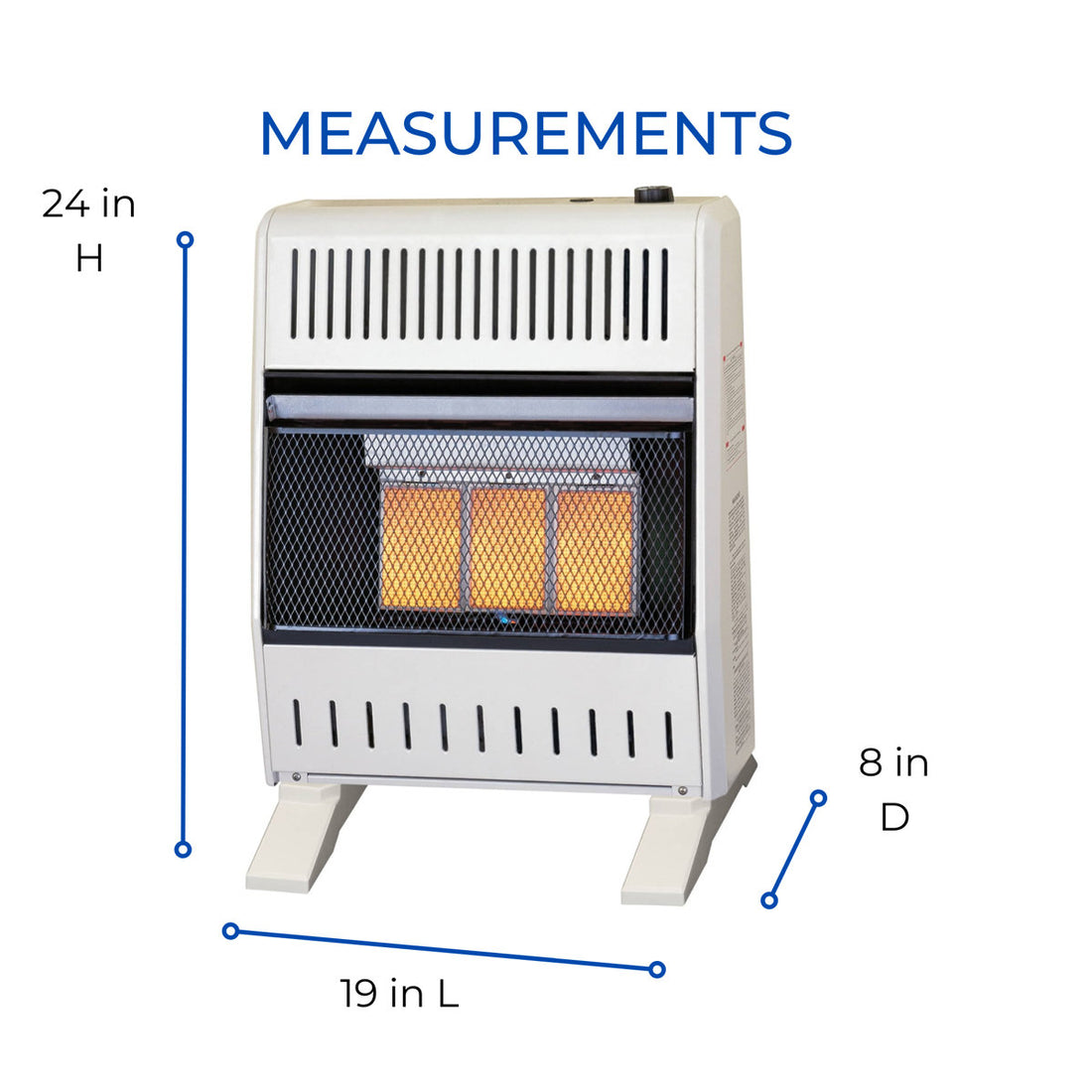 ProCom Heating Liquid Propane V/F Infrared Plaque Heater-15,000BTU, Manual Control-Model#ML150HPA-B