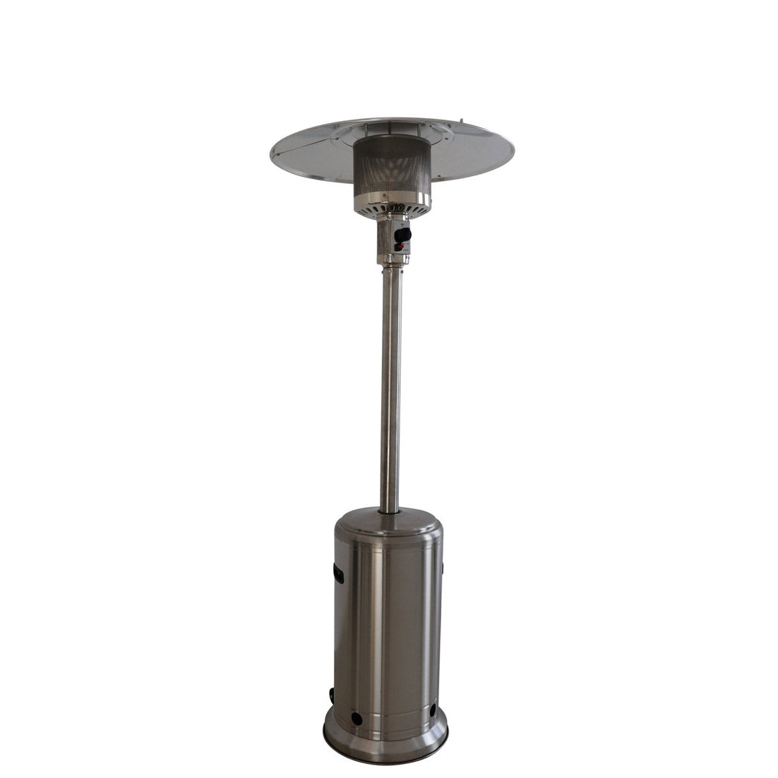 Standing 46000 Patio Heater - Turns Cold Nights Cozy, Aluminium Structure, 20 Lbs Propane Tank, Heat Output 200 Sq Ft Chilly Evenings 35 In Package Height, Smooth Movement Wheels