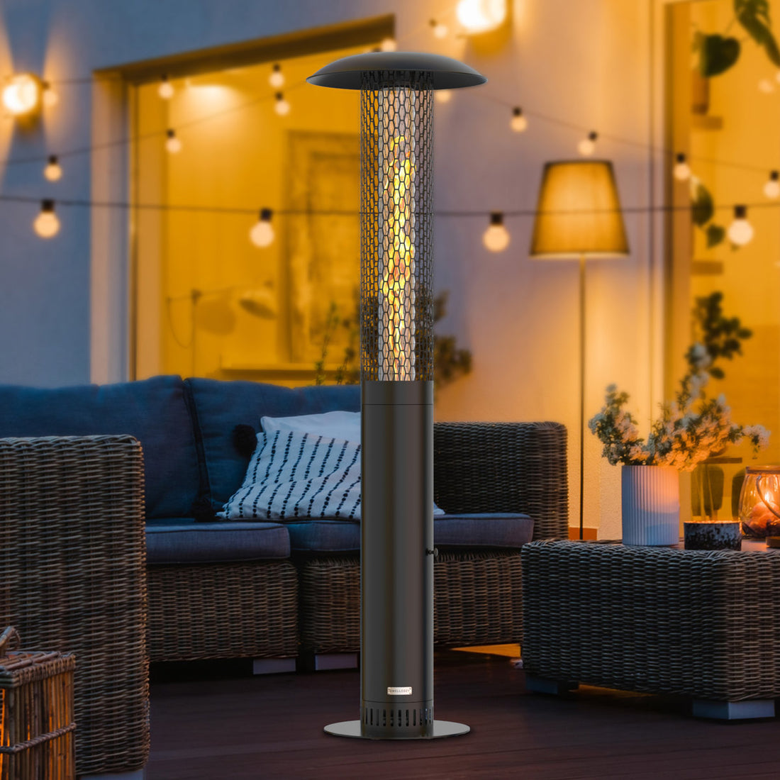 Standing Wood Pellet Heater With Wheels
