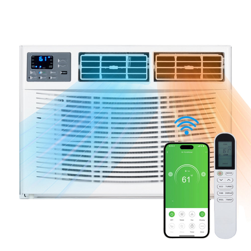 Winado 12000 BTU Wi-Fi Connected Window Air Conditioner for 550 Square Feet with Heater H1G46000631