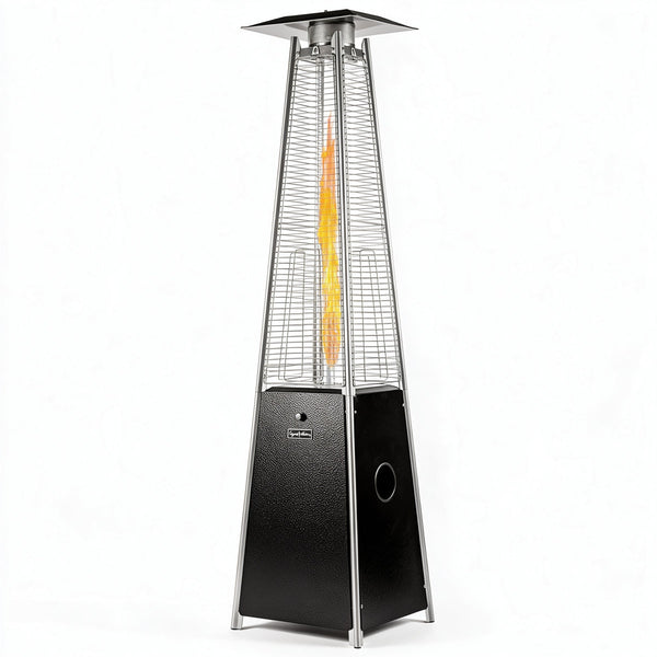 Yardgrace 40,000 BTU Propane Pyramid Patio Heater with Wheels - Mocha Coating