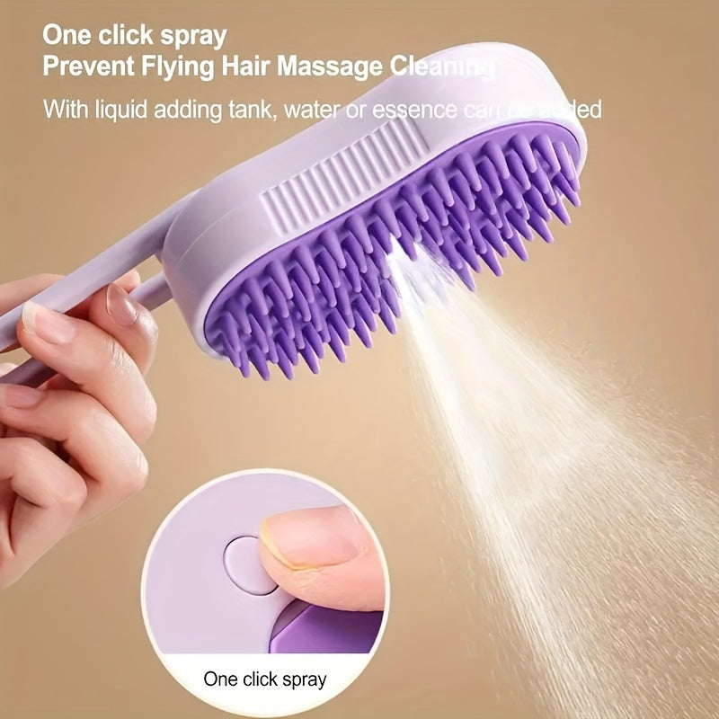 3 in 1 steaming pet brush usb rechargeable foldable