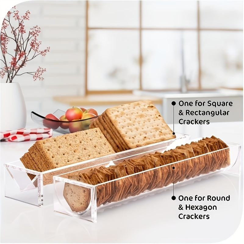 1 2pcs half tray set 2pcs ldq clear acrylic cracker tray