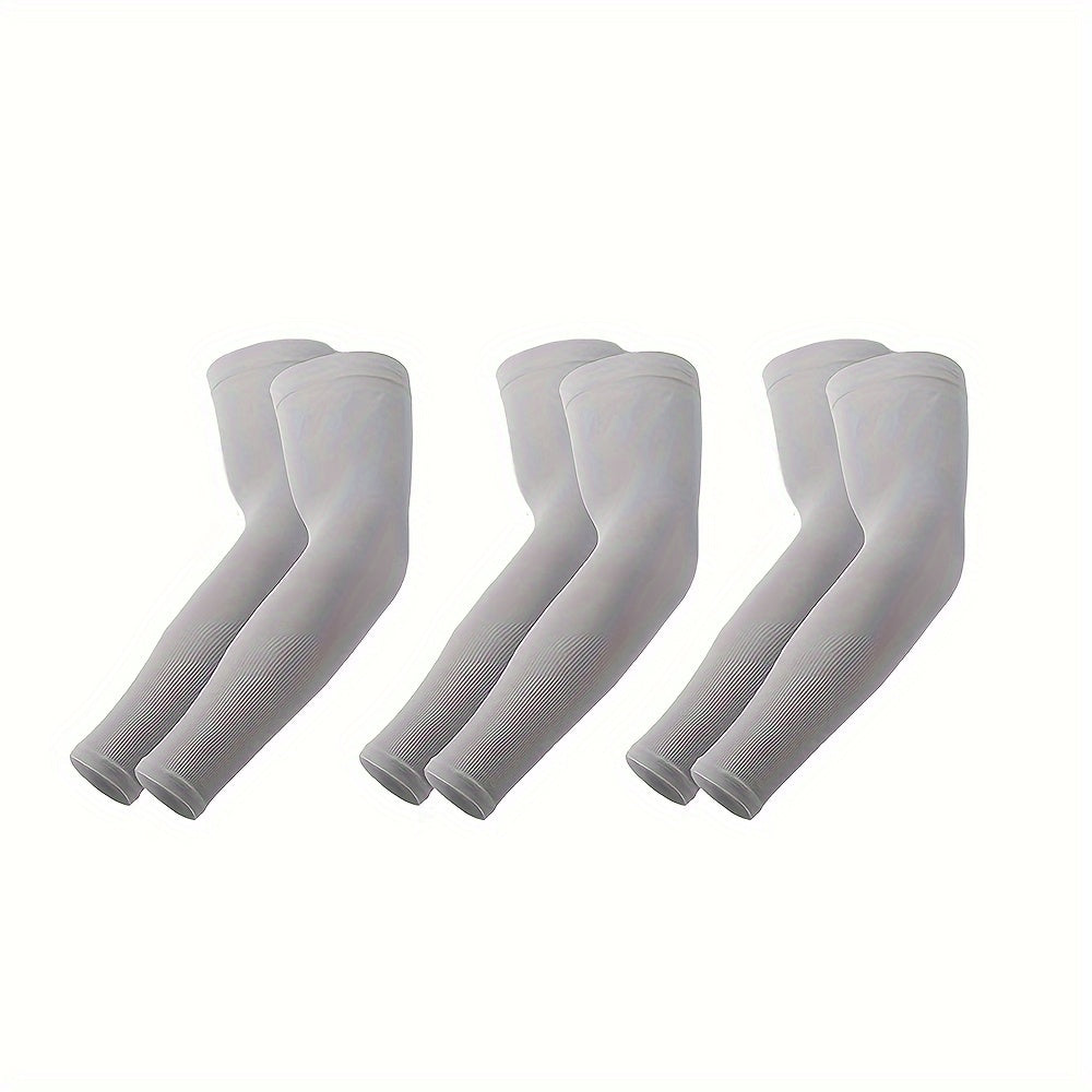 3 pairs ice like arm sleeves breathable elastic quick dry