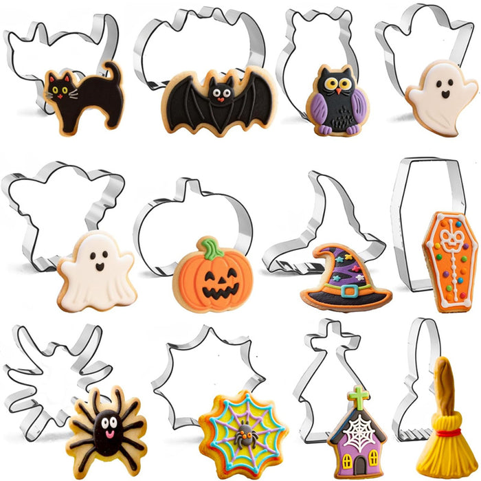 a set 12 luxurious cookie cutters halloween in autumn