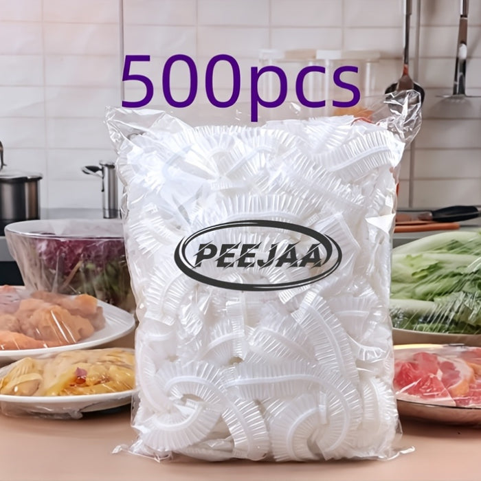 500pcs reusable elastic food preservation covers transparent