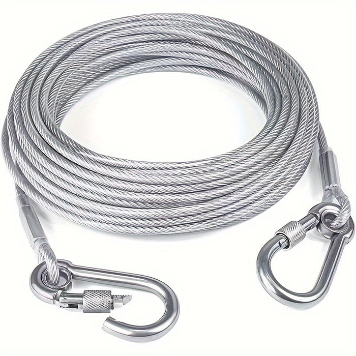 stainless   leash features reflective rust proof