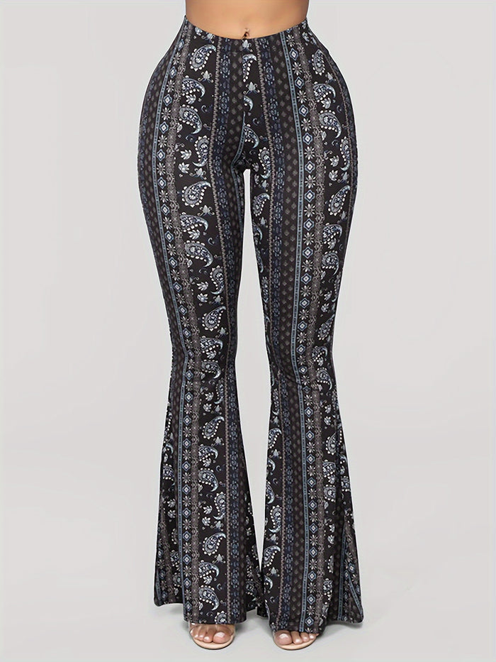 paisley   casual flared pants   high waisted taboo