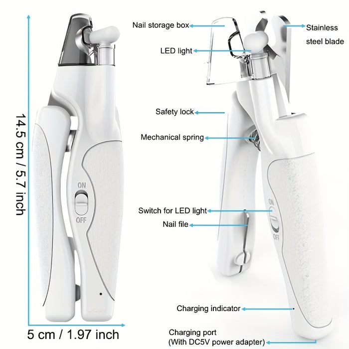led pet nail clippers cat nail clippers dog nail clippers