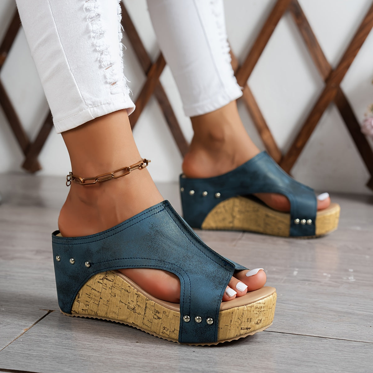 comfortable elegant retro platform wedge sandals women easy