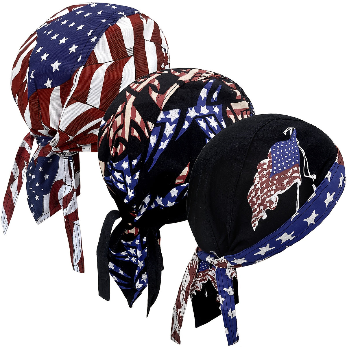 3pcs mens bandana skull cap breathable moisture wicking