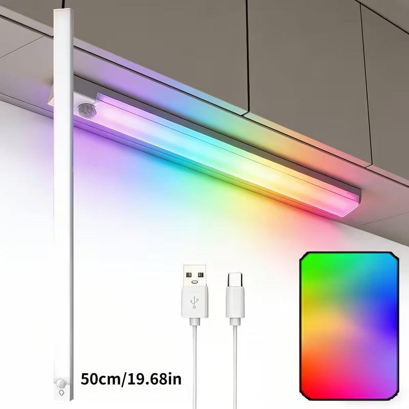 1pc night rgb motion sensor light bar 7 color