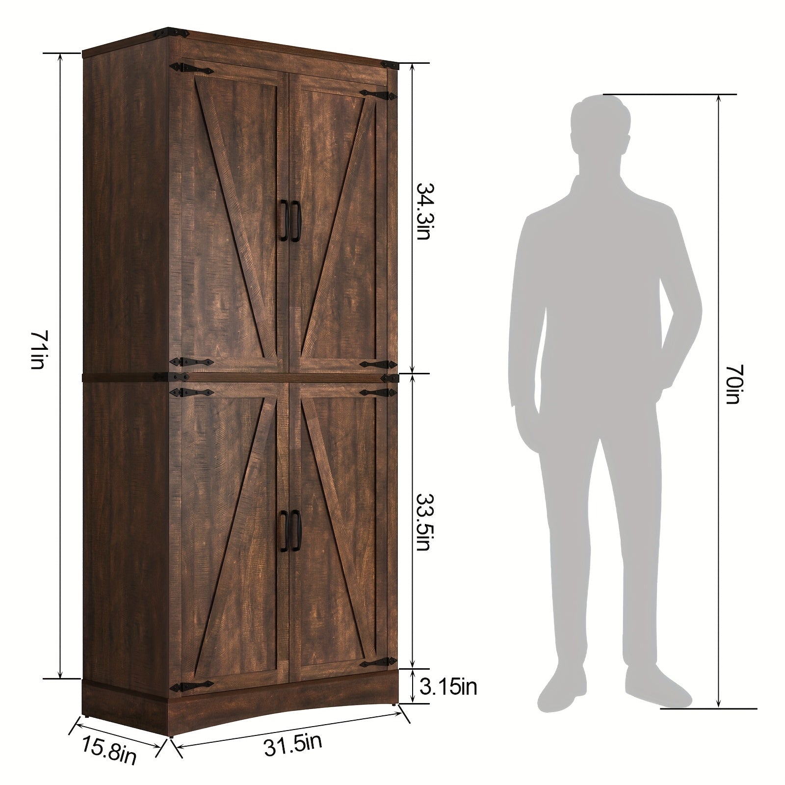71in pantry cabinet   room farmhouse tall