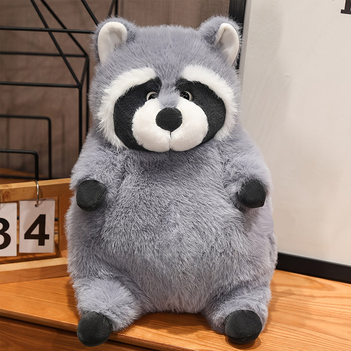 cute raccoon stuffed animal plushie gray raccoon plush toy