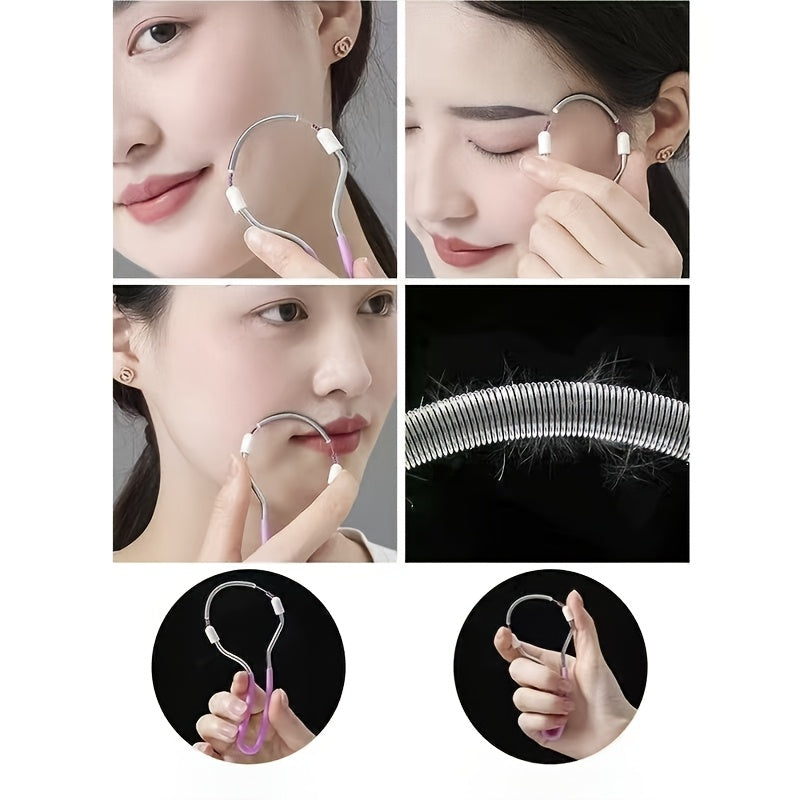 4pcs facial hair remover set spring hair removal tool womens