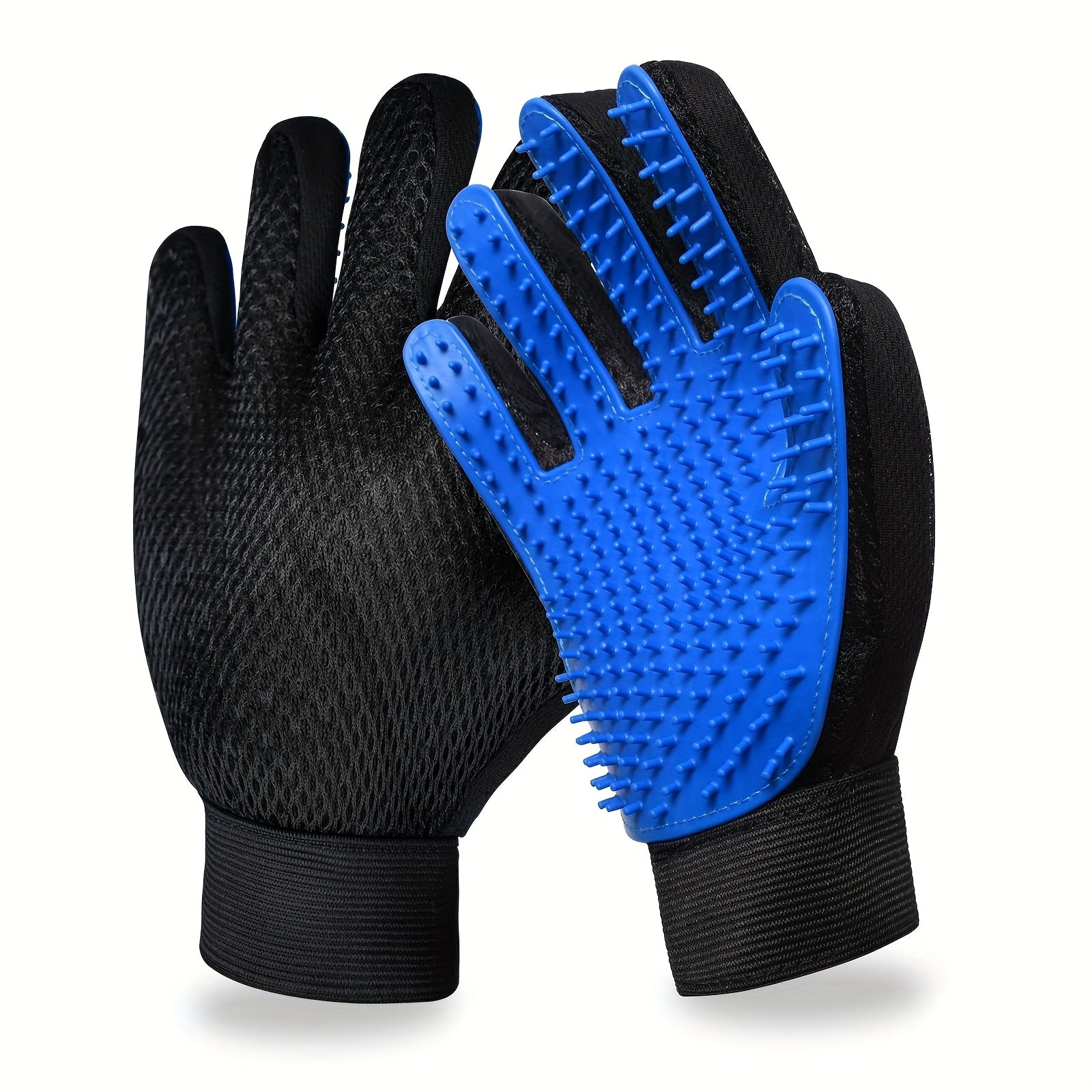 2pcs pet grooming gloves silicone hair removal massage