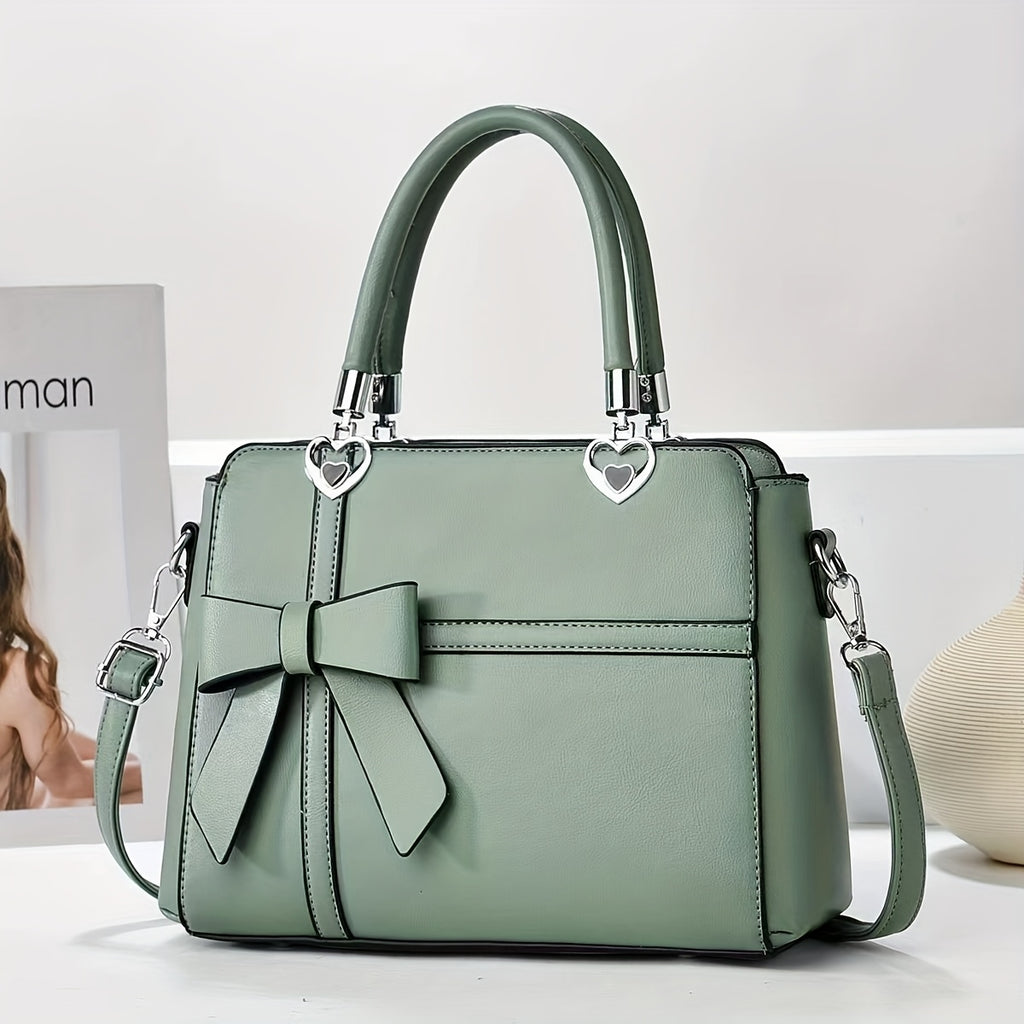 solid color bowknot handbag bags luggage temu