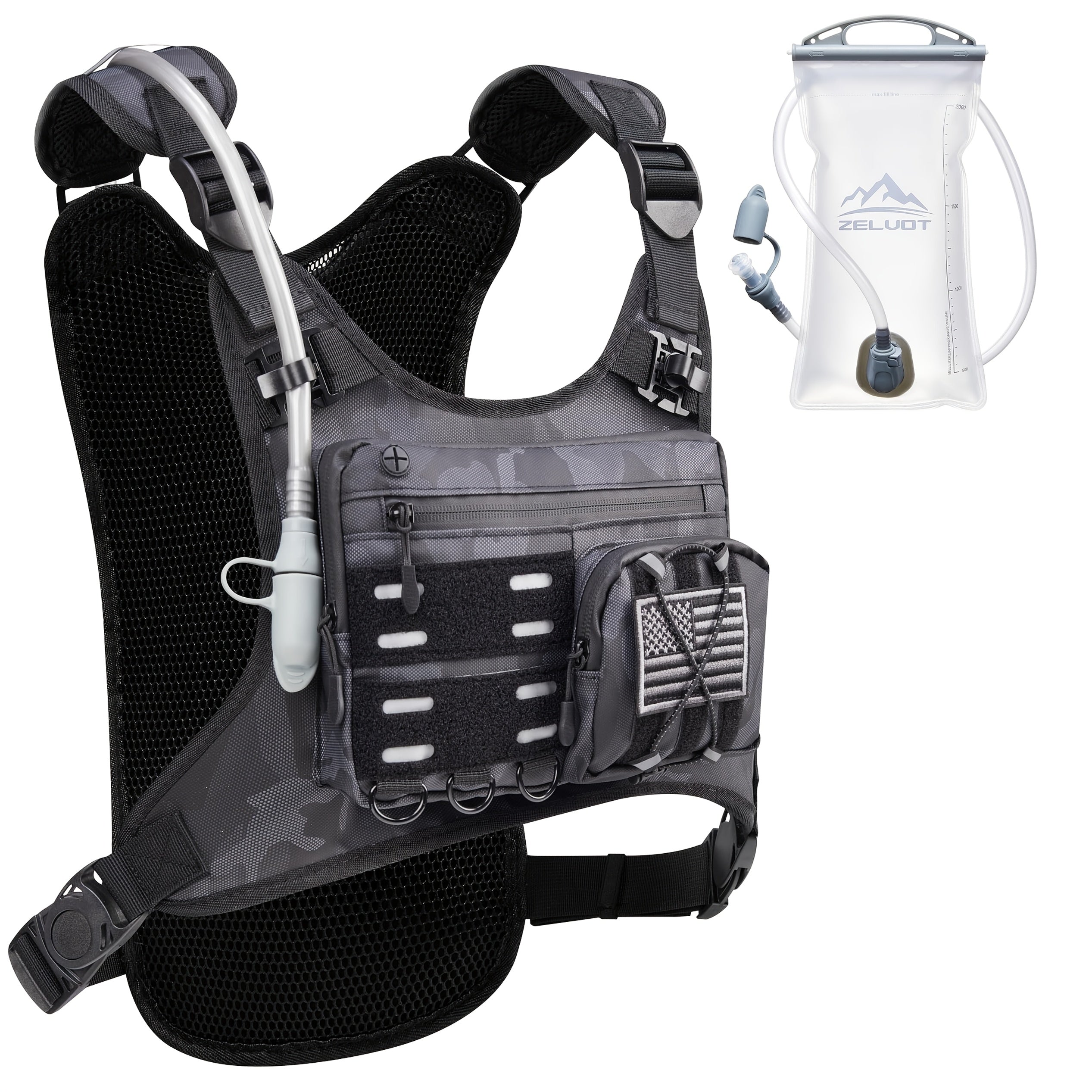 running vest 3l water bladder lightweight adjustable chest