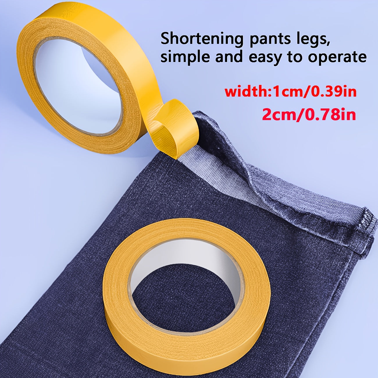 2 rolls 550cm no sew fabric tape   clothing tape