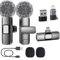 professional dual wireless lapel microphone system