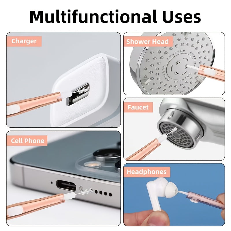 2pcs retractable phone earphone cleaning kit portable multi