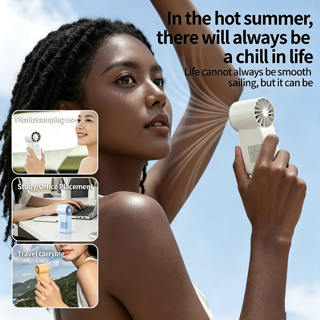 2026 new mini usb rechargeable handheld fan outdoor portable