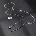 1pc 316l stainless steel thin   chain necklace 2mm