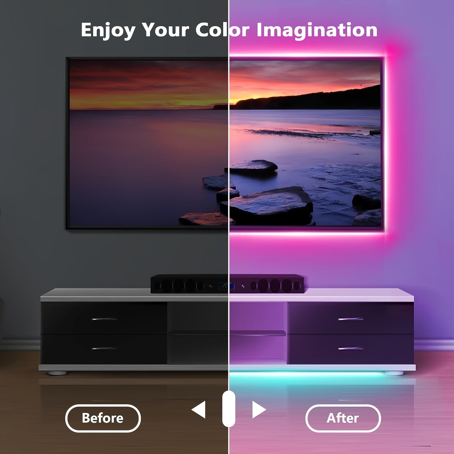 lqhzmyy smart bedroom led light strip   control