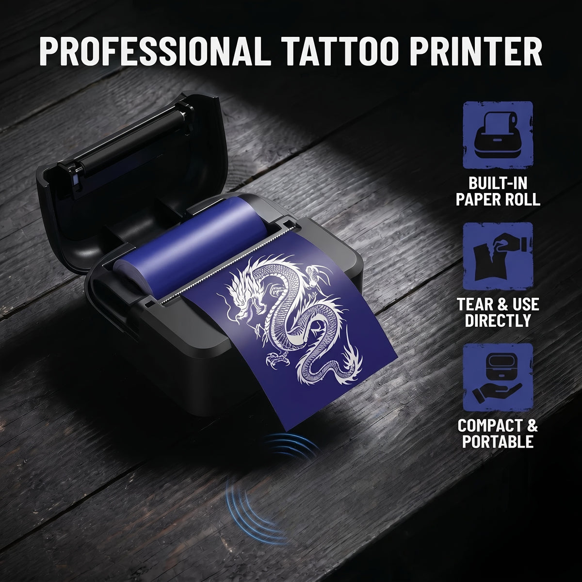 portable wireless mini thermal tattoo stencil printer