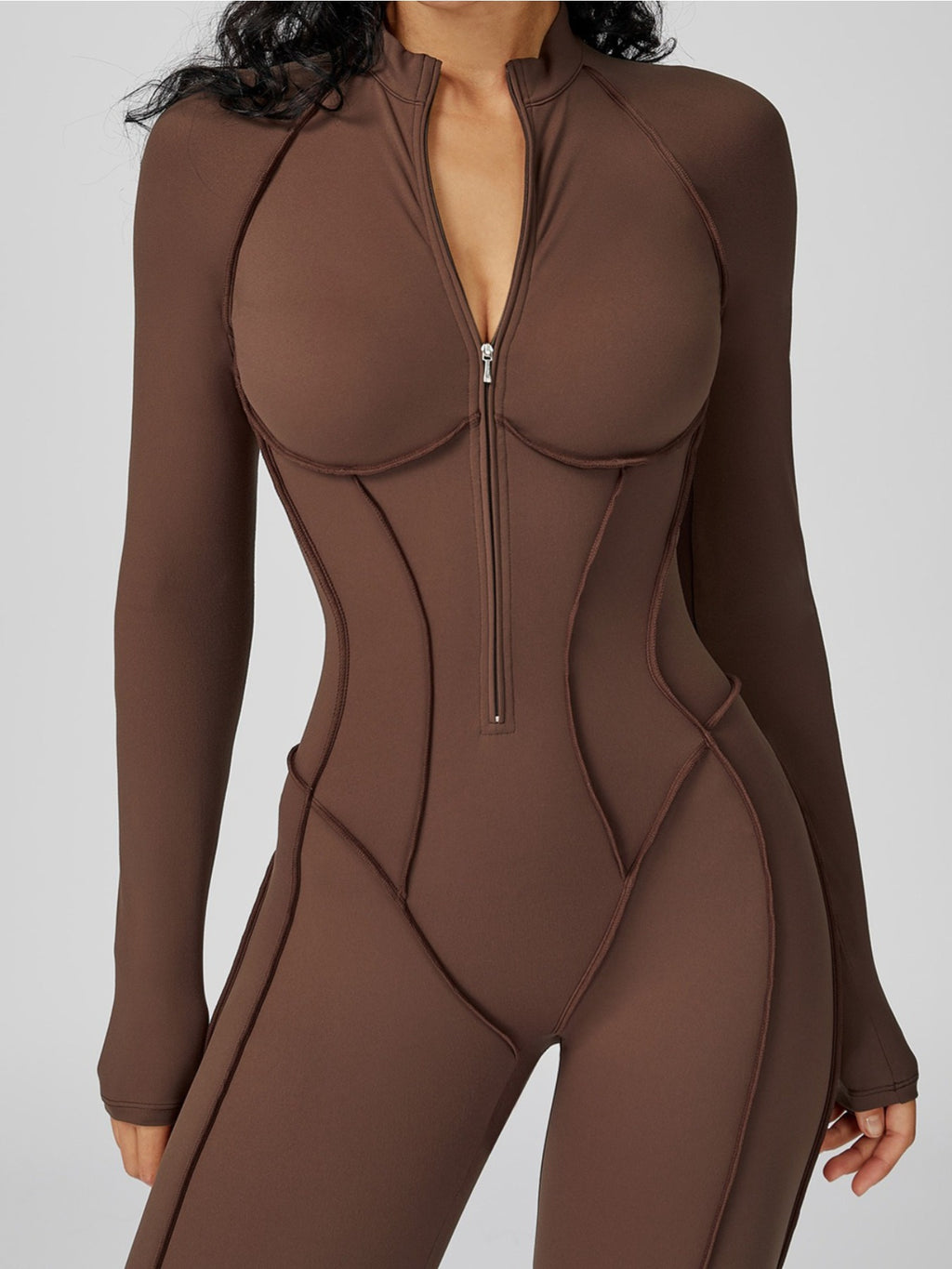 halloween party must womens unitard color block stand collar