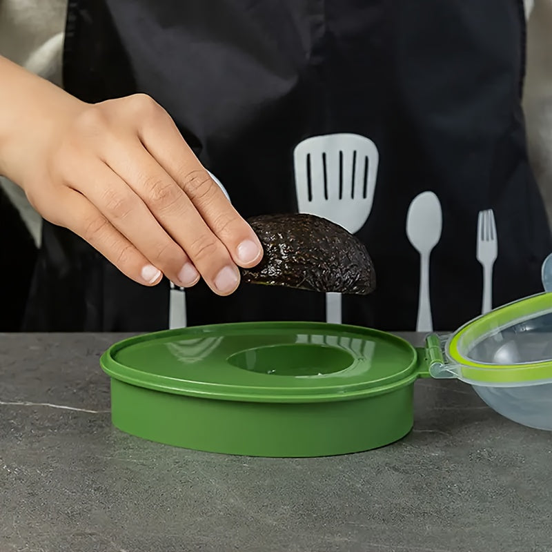 1pc reusable avocado crisper storage container dark green