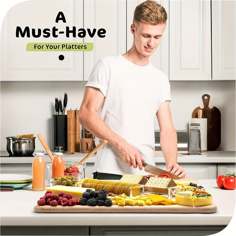 1 2pcs half tray set 2pcs ldq clear acrylic cracker tray