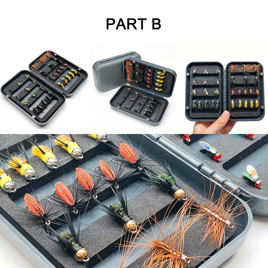 fly fishing flies kit 3 boxes bundle total 140pcs flies dry