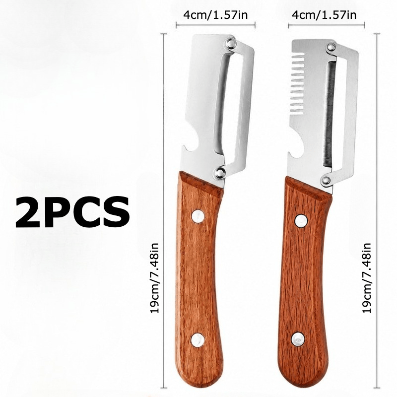 two piece heavy duty stainless steel peeler slicer set