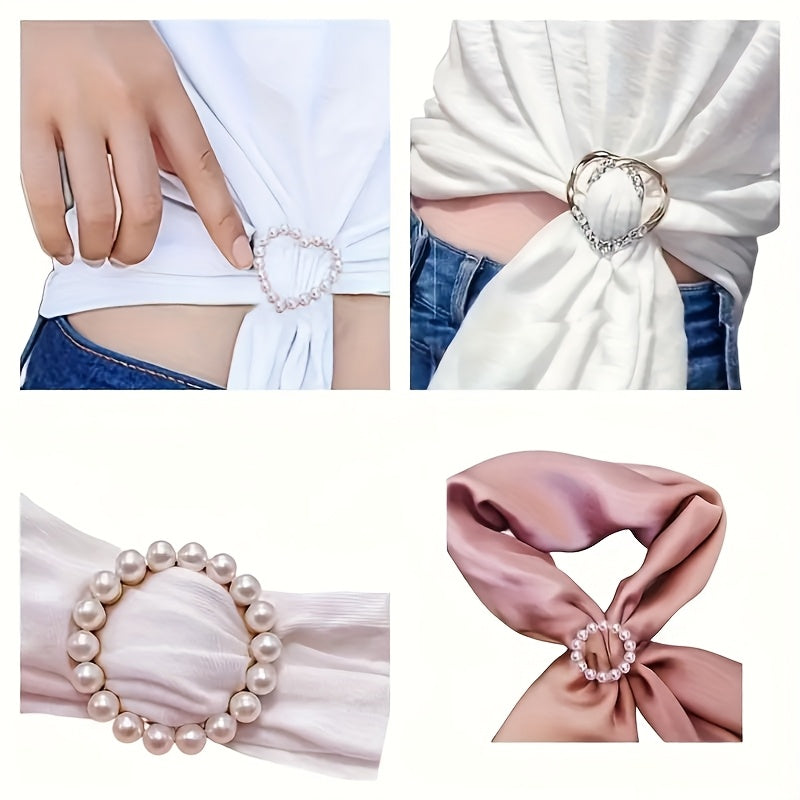 6pcs random color sparkling   t shirt clips elegant