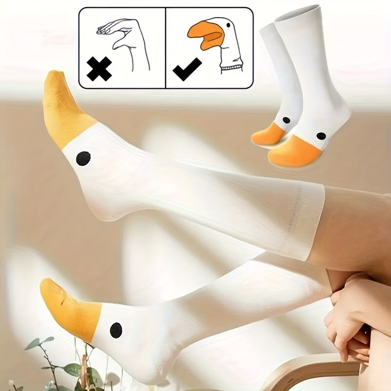 1 pair goose head socks women ins hip hop trendy socks