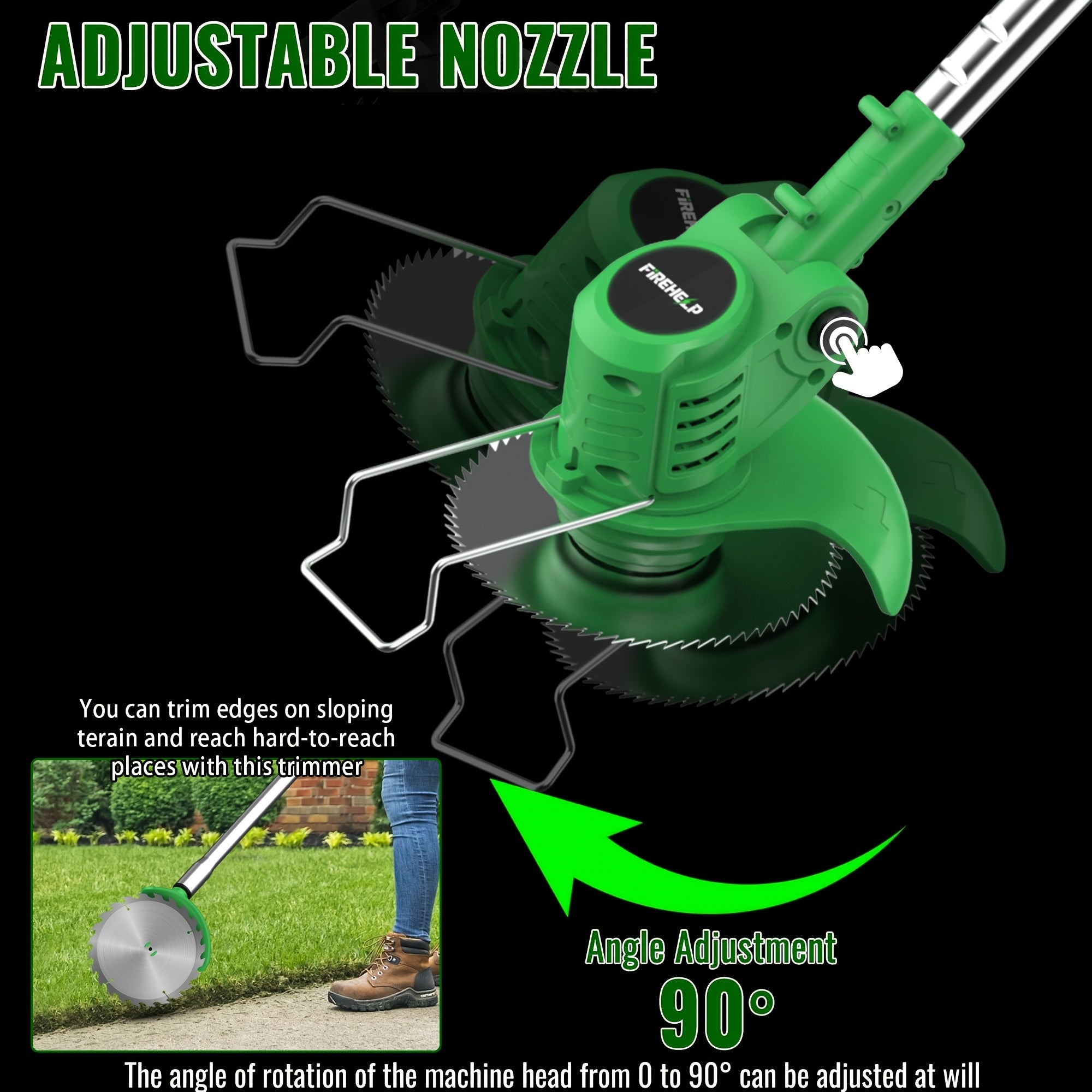3in1 cordless lawn trimmer multi functional electric trimmer