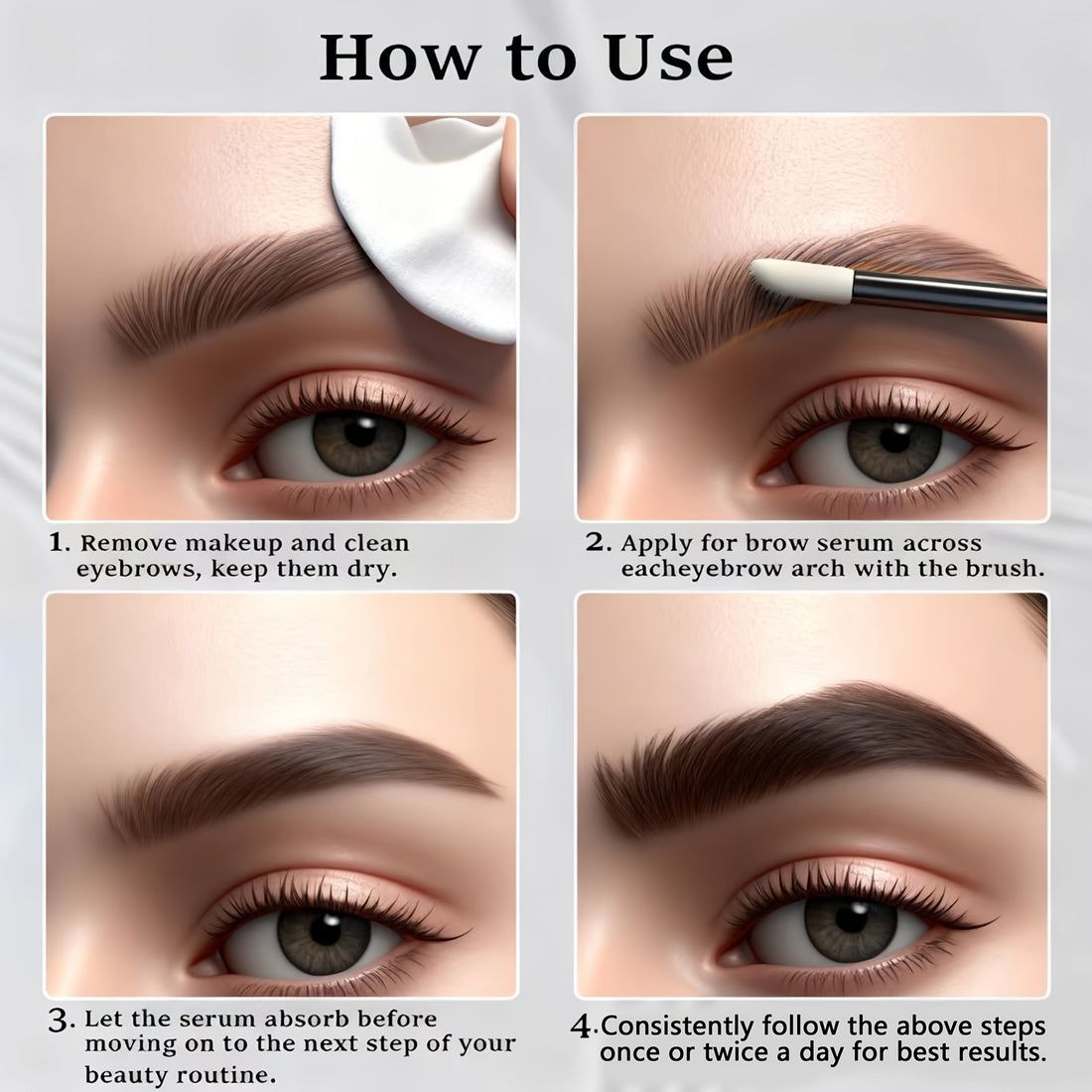3ml rqvq colorful makeup eyebrow liquid thick long eyebrow