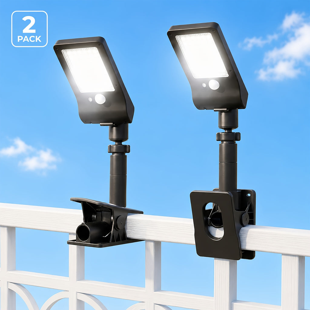 2pcs clip solar street lights solar wall lamp outdoor